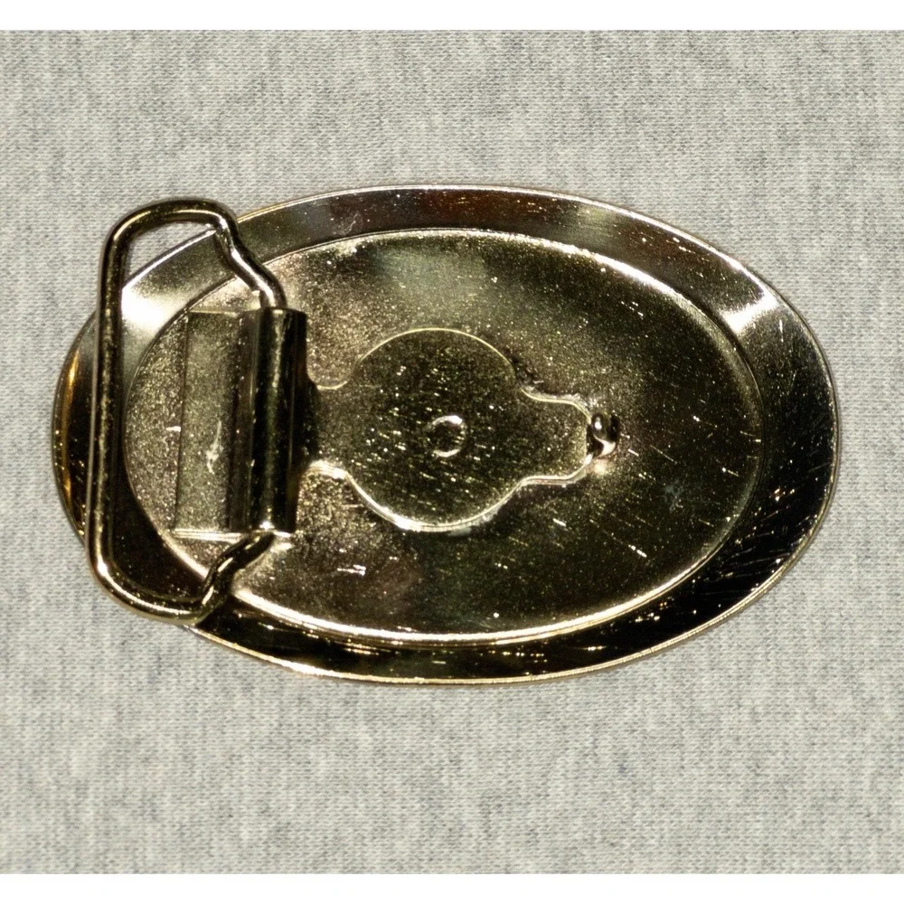 Vtg Cotton‎ Belt Southern Pacific Train Locomotive Belt Buckle Gold Toned